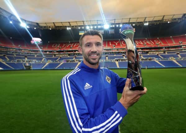 Man of the Match Gareth McAuley after NI's second Euro 2016 game against Ukraine at the Stade de Lyon, France.  Press Eye pic