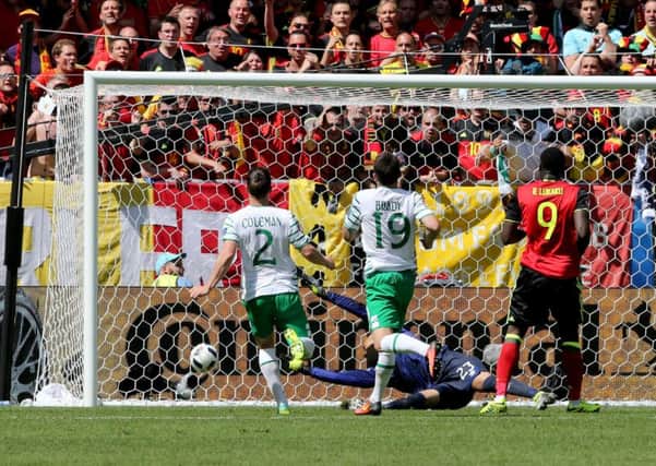 Belgium's  Romelu Lukaku scored his sides third goal
 against the Republic of Ireland