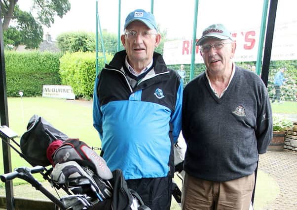 Carl O'Neill and Wilton Simpson look forward to competing at Ballymena Golf Club on Saturday morning.