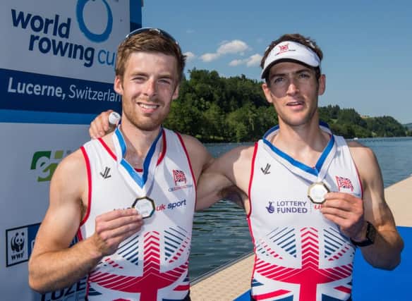 Joel CASSELLS and Sam SCRIMGEOUR. Gold medal winners  at the 2016 FISA WCII.