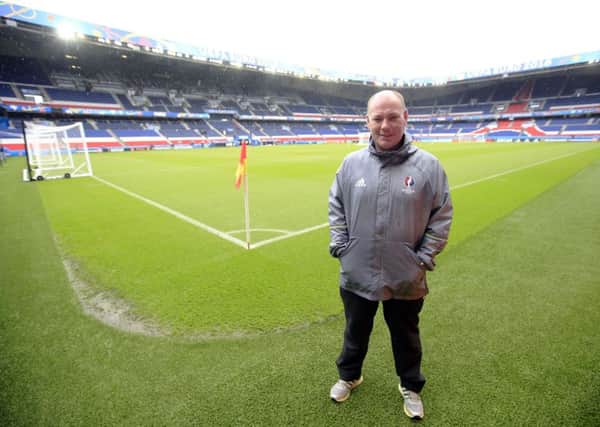 Paris Saint Germain grounds manager Jonathan Calderwood