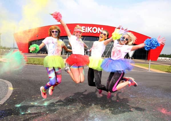Enya Sullivan, Megan Geddis, Danielle Callaghan and Ellen Donohue launch the all new Colour Dash 5K for Northern Ireland ChildrenÃ¢Â¬"s Hospice. The 5K fun-run will take place on Sunday 21st August at the Eikon Exhibition Centre in Lisburn. Fun runners, serious runners, pram-pushers, walkers Ã¢Â¬ everyone, in fact - are invited to take part in the spectacular event, which sees runners and spectators showered with coloured powder, raising vital funds for Northern IrelandÃ¢Â¬"s only childrenÃ¢Â¬"s hospice. Register now at www.colourdash.org or call 028 9077 7123.