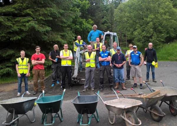 Mountain bikers help resurface tracks at Davagh Forest