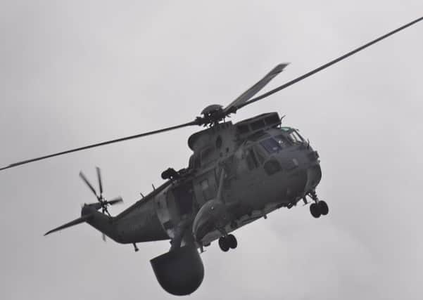 Navy helicopter visits Cookstown Primary School