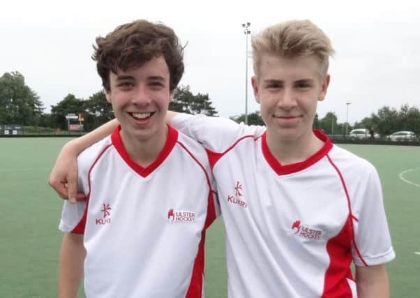 Mossley's Stephen Hamill and Matthew Steele were part of the Ulster boys' Under-16 squad who took on their Scottish counterparts. INLT 26-903-CON