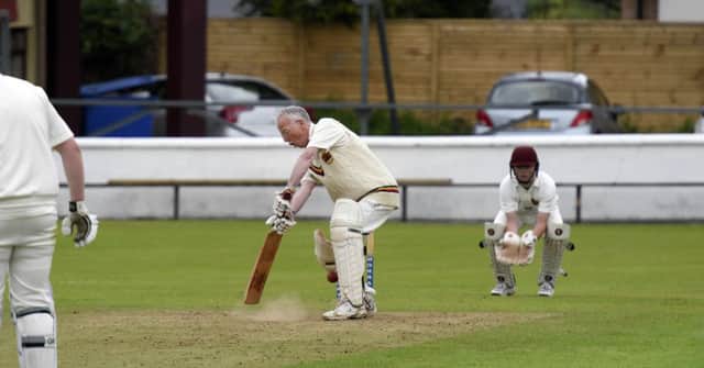 A close shave for Brigade II's batsman Dougie Huey during Saturday's match against Coleraine seconds. INLS2616-115KM