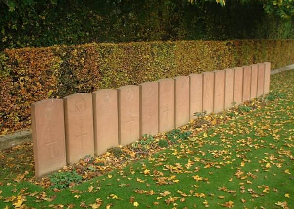 Dromore war dead of June 28, 1916, side by side in Martinsart Cemetery.