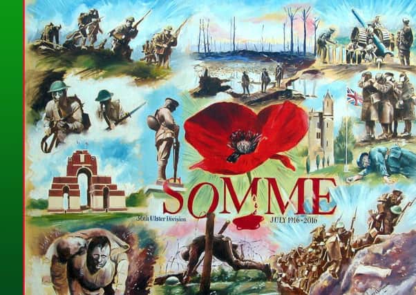 Ballyclare Somme mural. INNT 26-805CON