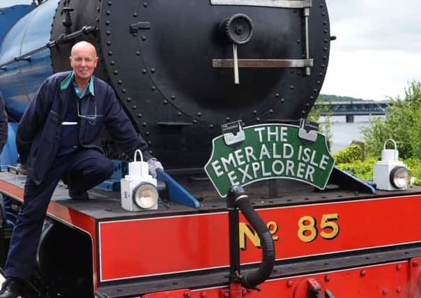 Train driver Noel Playfair.  Picture by Chris Playfair.  INCT 26-737-CON