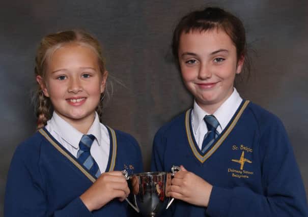 St Brigid's PS Sports girls of the Year - Alex Spurgeon & Kaitlin Stephens. (Submitted Pictures.)
