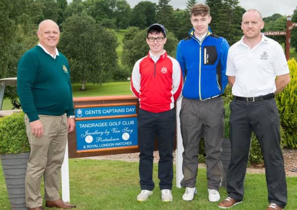 The Tandragee Captain's Day tournament with, from left, Richard Hylands (captain), David Cunningham (junior captain), Jake Rowe and James Brannigan.INPT2516-420