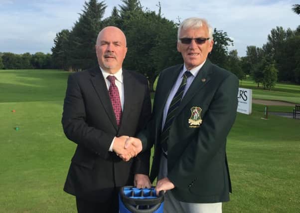 Stevie Wray (left) celebrates success on Stanley Jelly's Captain's Day.