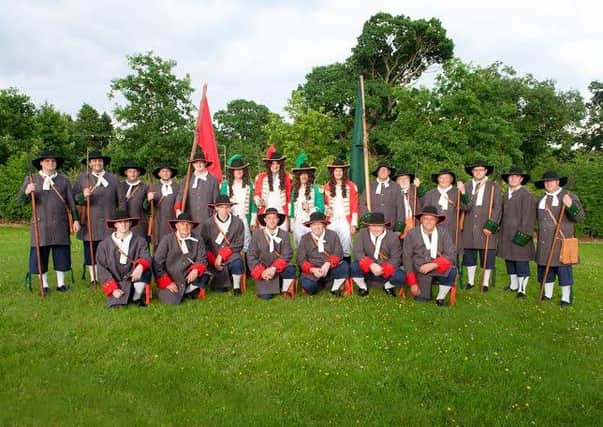 The armies of King William and King James pictured in their new uniforms for this years Sham Fight in Scarva on July 13. The uniforms were designed to be as lifelike as possible to those worn by both sides in the Williamite Wars.