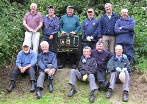 Friends of Prehen who this week installed a new sign on the sixteen hole at Prehen in memory of popular and renowned recently deceased ember Mr Robbie Kennelly.