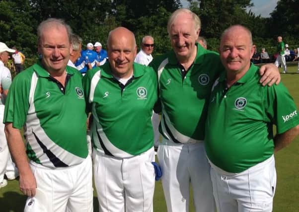 Ballymena's Jim Baker, JR Nicholl, Roy Torrington and Rod Coleman who representated Ireland in the British Isles Championships.