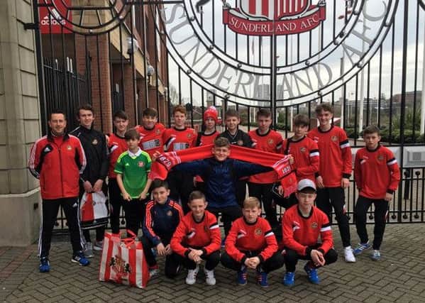 Carniny Youth U14s who were guests of Foundation of Light at Sunderland AFC last season.