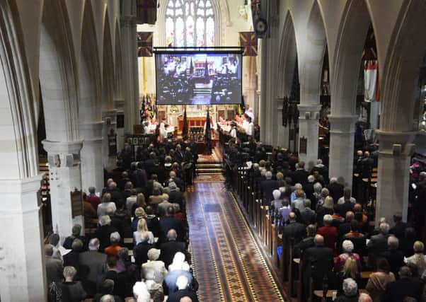 St. ColumbÃ¢Â¬"s Cathedral was packed for the Somme Remembrance Service on Friday evening. INLS2716-117KM