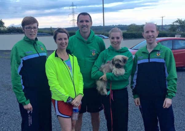 County Antrim Harriers at start of East Antrim Harriers Trail Race. INLT 27-916-CON