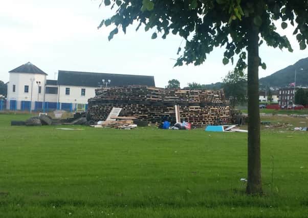 The bonfire site at Rathmullan Drive, Rathcoole. INNT 26-810CON