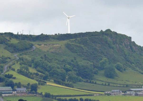 Wind turbine near Glenarm Head. INLT 27-006-PSB