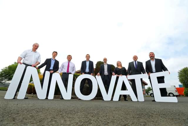 Pictured (L to R) are; Ray Durman, Operations Director, TISICS Ltd, Dr Chris Allen, Principal Project Leader, TWI Ltd, Adrian Smith, Project Manager, Leonardo Helicopters, Dr Andrew Silcox, Technical Specialist, The MTC, Dr Adrian Murphy, Director Research  Aerospace & Manufacturing, QUB, Helen Lucas , Monitoring Officer on behalf of Innovate UK, Mark Thompson, Director of Sales & Service, IPG Photonics (UK) and Dominic McDonnell, Financial Director, Hutchinson Group.
