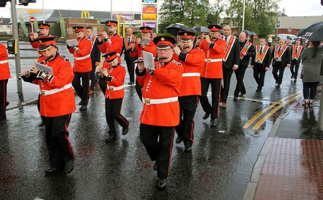A smart turn out of bandsmen lead Brethern round Ballymena for the annual Mini Twelfth parade.
