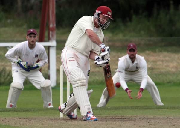 Another well timed shot by Ardmore's Decker Curry gets him a boundary during Sunday's defeat to Bready. Picture by Barry Chambers