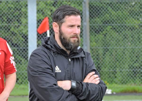 Ballyclare Comrades boss Stephen Hughes pictured during Saturday's defeat to Coleraine. INLT 28-913-CON