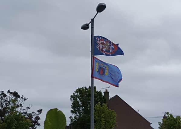 A UDA flag in Limavady town centre.