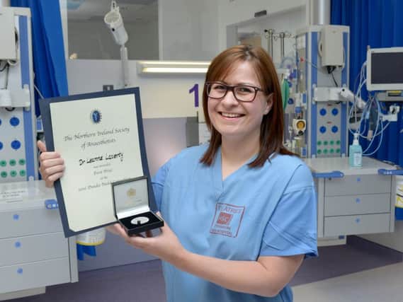 Dr Leanne Laverty, Speciality Trainee Anaesthetist at Craigavon Area Hospital who has won the Dundee Medal 2016.