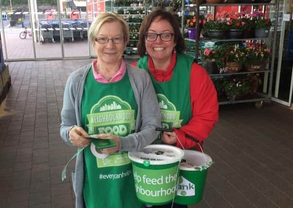 Margaret Haggan and Vanessa Postle volunteers for Carrickfergus Foodbank. INCT 29-702-CON