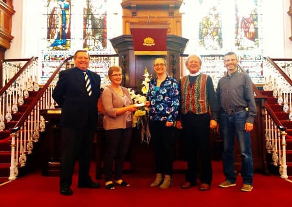 Pictured from left:  Martin Agnew, Fiona Fagan, Margaret Kelly, Rev David Latimer, and Maurice Kelly.