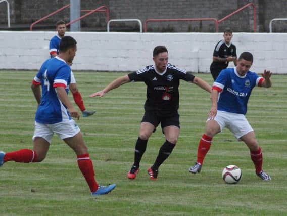 Action from Larne's friendly against Linfield