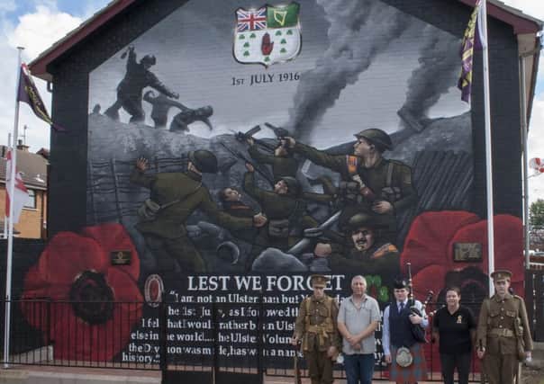 The events of the weekend finished with a Piper's lament beside the new mural in Edgarstown.