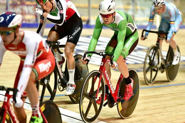 Dromore's Mark Downey in the thick of the action and on his way to a European silver.