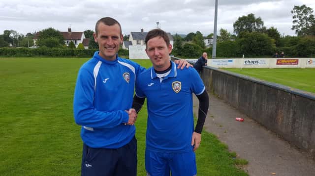 Coleraine boss Oran Kearney welcomes new signing Gary Twigg to the club.