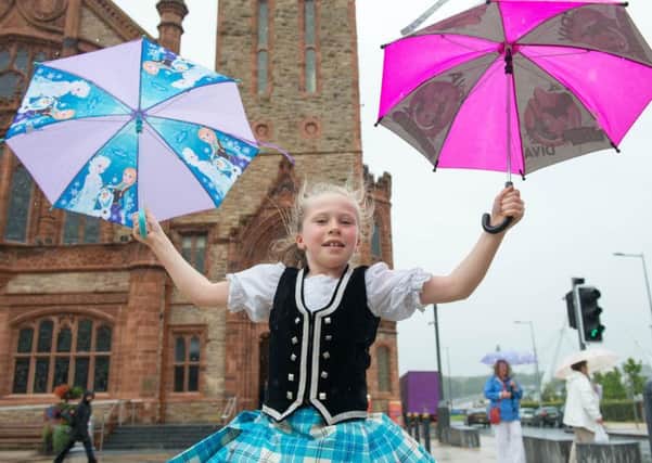 Jessica Cooke helps promote The Maiden City Festival, from August 6 to 13, with a bumper programme of theatre, live music, dance, visual arts, talks, tours and exhibitions in key venues across the city.  Photo: Martin McKeown.