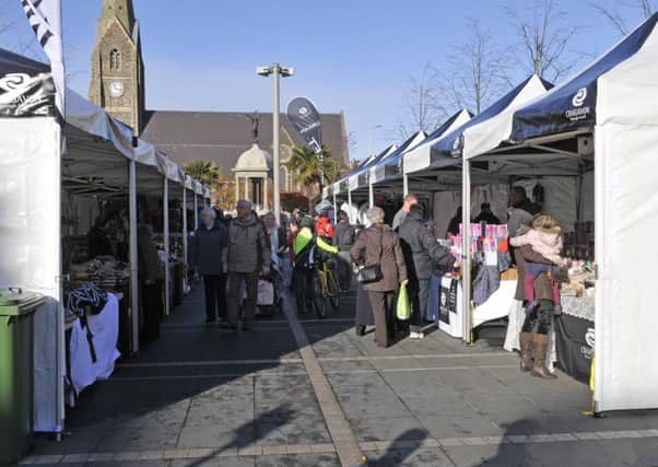 The new market on the Plaza in Lurgan. INLM46-100gc