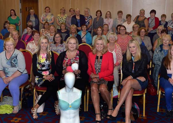 Some of the ladies who attended the Knocker Knitters event at the Seagoe Hotel on Monday evening. INPT30-203.
