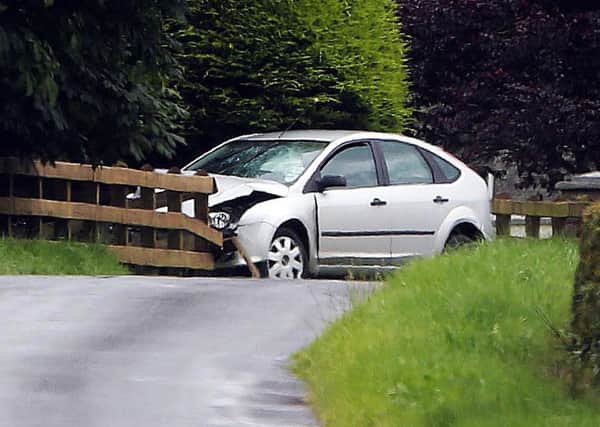 The scene of the crash on the Church Road in Randalstown