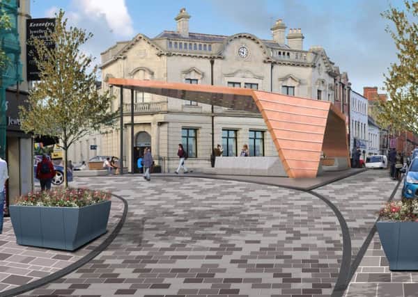 An image of what the Broadway bandstand area could look like following the Public Realm works.
