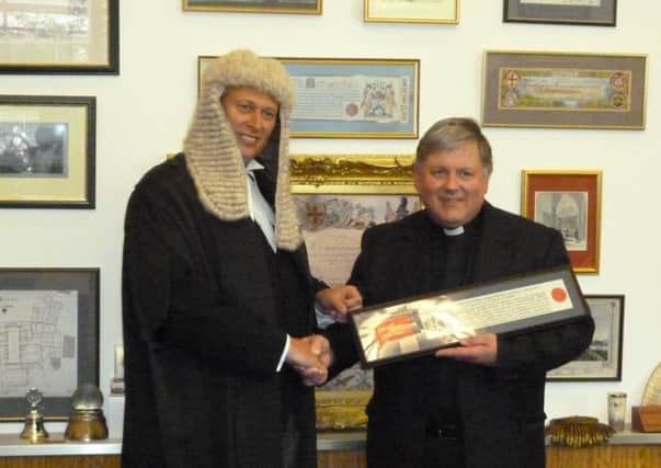 The Dean of Derry, Very Rev Dr  William Morton, with the Remembrancer of the City of London, Alderman Sir David Wootton.