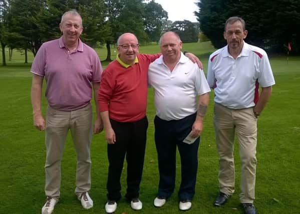 Alan McGuckin (hole in one at par 4 fourth), Bobby Meehan, Senior Cup winner, Stephen Boyd and Jackie Ross.