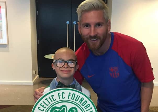 Lionel Messi with Jay Beatty