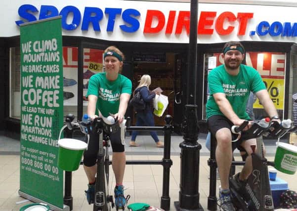 Helen and her husband Ryan Moore, and above is the link for people to log onto if they fancy donating anything extra to the approx. Â£1600 raised to date for the sponsored cycle.