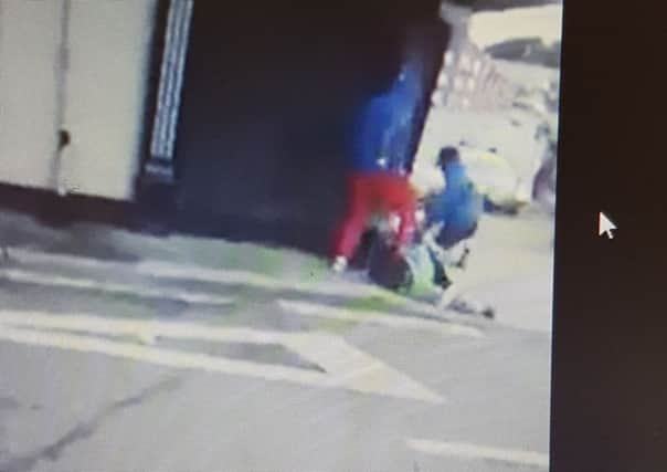 A screengrab of the fight which took place in Irish Street Dungannon