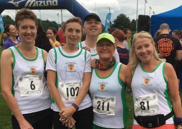 County Antrim Harriers runners at the Giants Trail race . INLT 31-903-CON