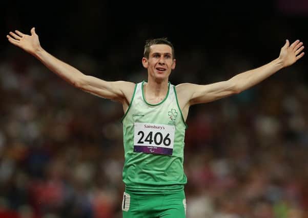 Michael McKillop celebrates winning gold
 in London, four years ago.