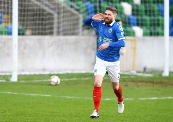 Linfield defender Mark Stafford is desperate to hear the sound of celebration at Windsor Park. Pic: Presseye