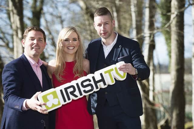 IRISH TV  unveiled the channel's s most ambitious line-up of new programming announcing 20 brand new series and documentaries. The new season schedule will deliver a new slate of documentaries, brand new lifestyle shows and a new and exciting live Saturday night entertainment show that will see host Malachi Cush travelling the country.   Saturday Night host Malachi Cush , Presenter Laura Mc Cormack  and  Coleraine magician  Rodd Hogg, were out and about for the launch
 Photo: Andrew Downes, xposure.